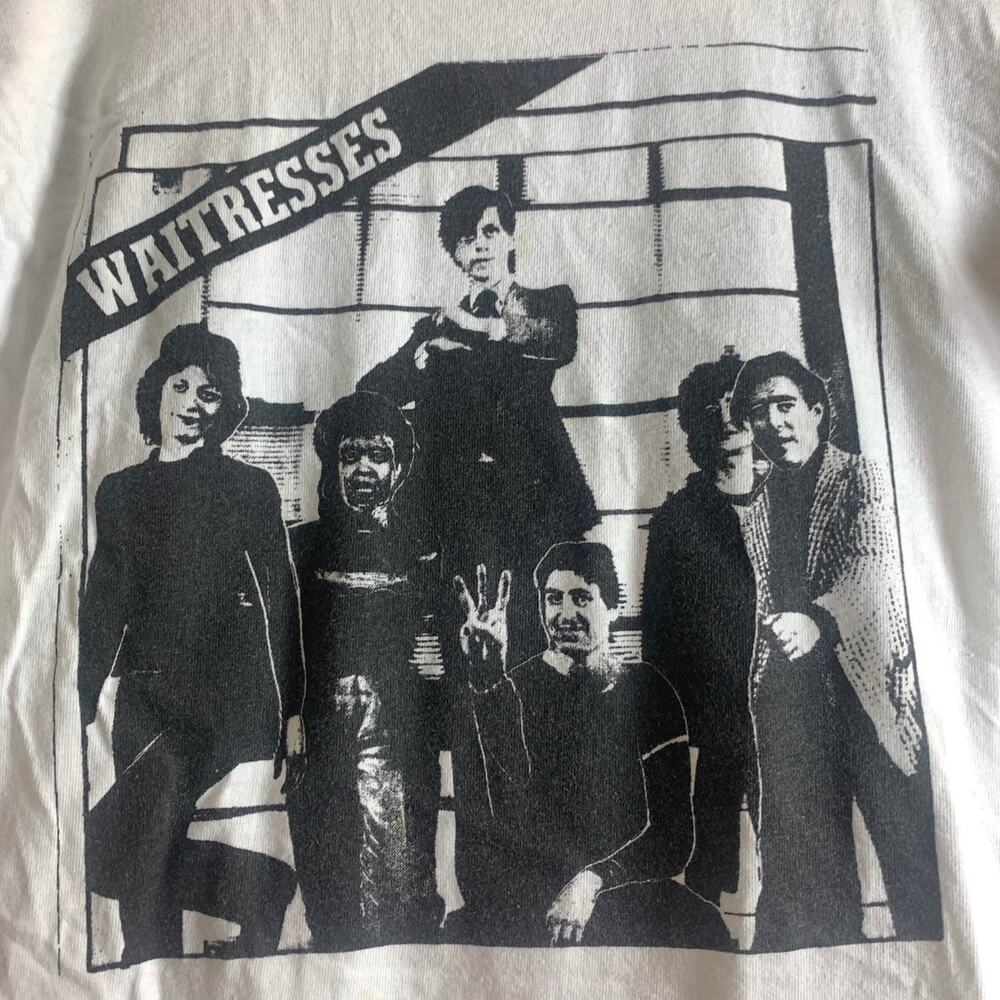 vintage 80’s THE WAITRESSES double sided single stitch ringer style tee shirt XL